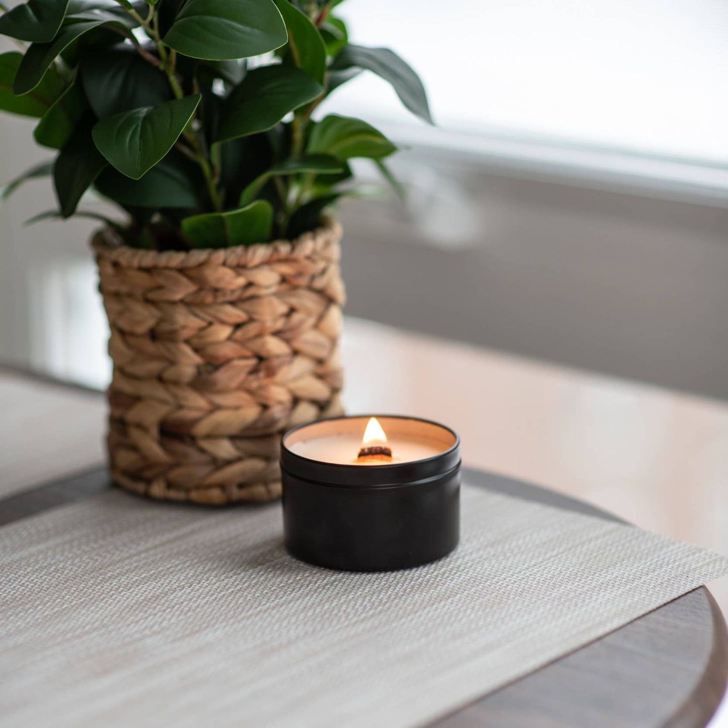 Apple Maple Bourbon Travel Size Soy Candle in Tin