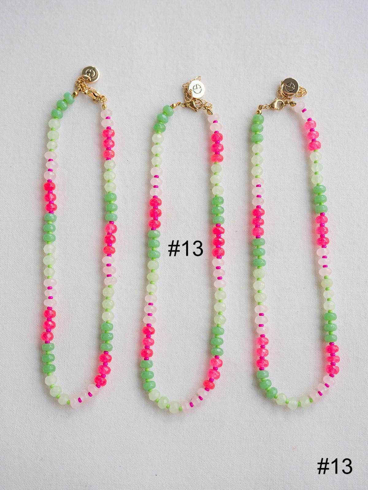 Colorful Beaded Gemstone Candy Necklace Trendy Jewelry