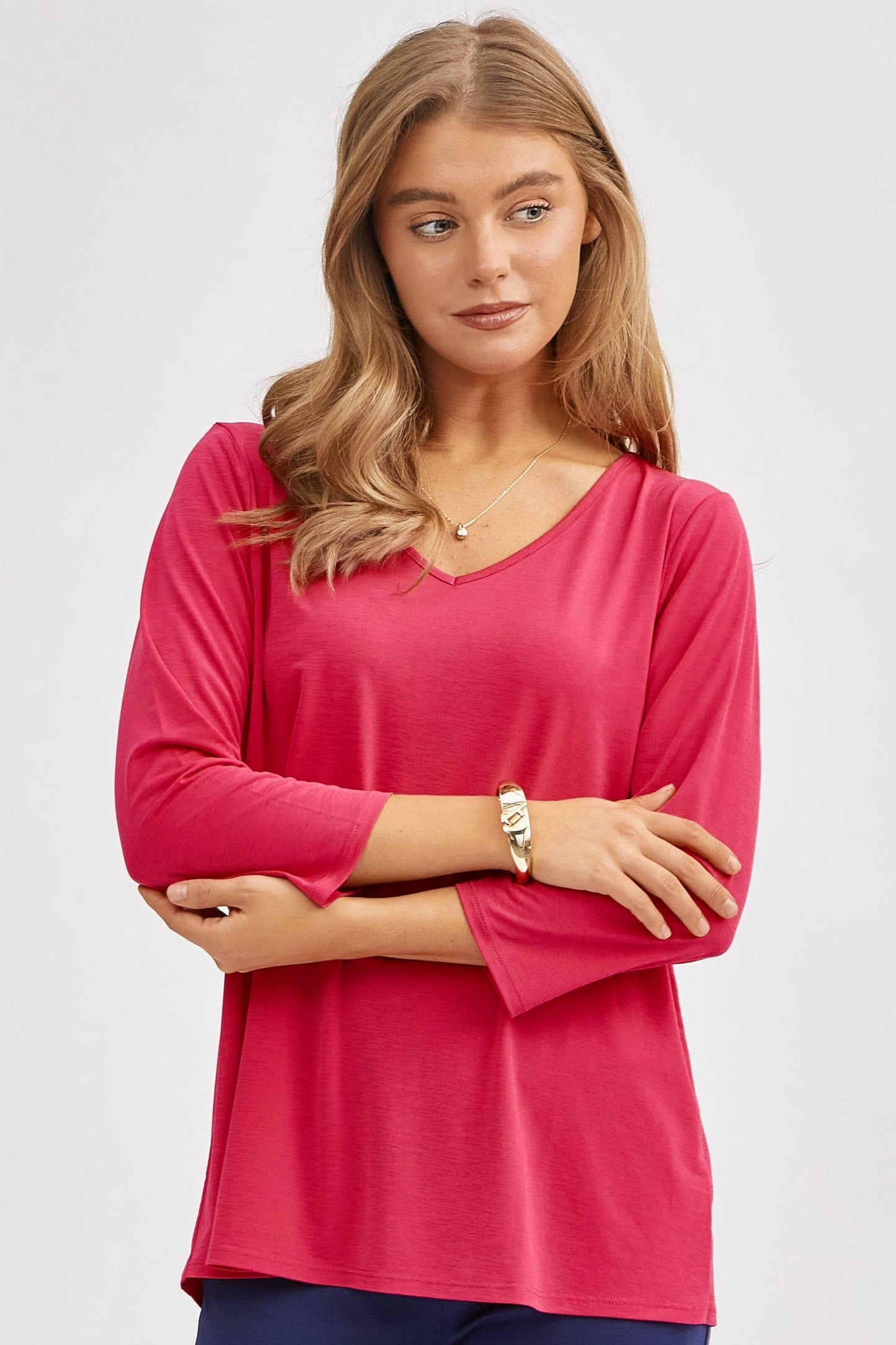Classic Wrinkle-Free V-Neck Top SD-VNECK