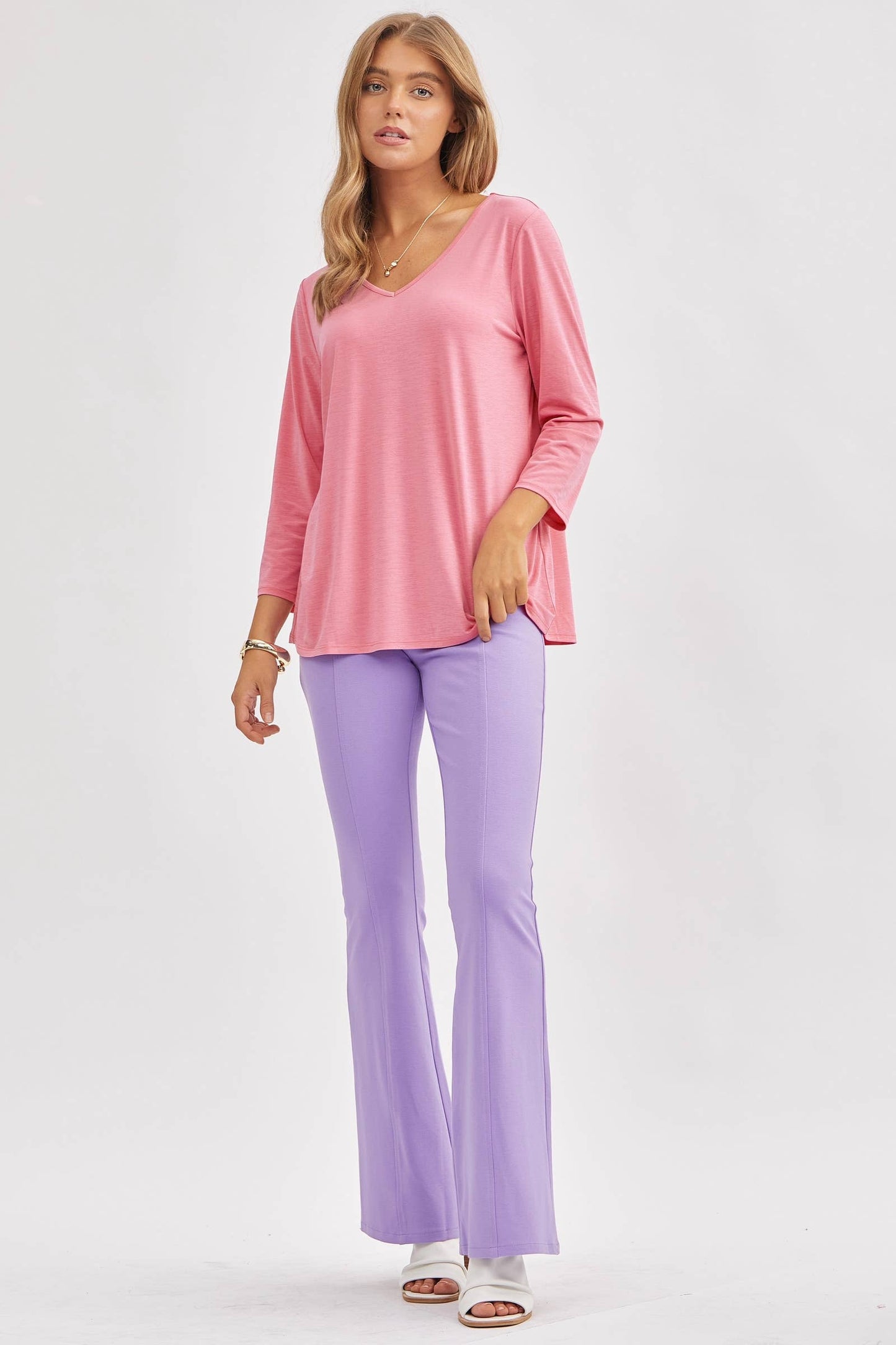 Classic Wrinkle-Free V-Neck Top SD-VNECK