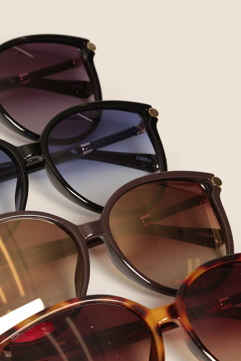 Women's Round Temples Gradient Sunglasses