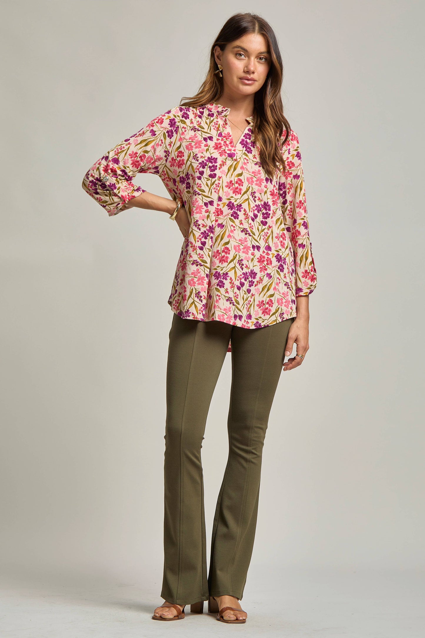 3/4 Sleeve Lizzy Top