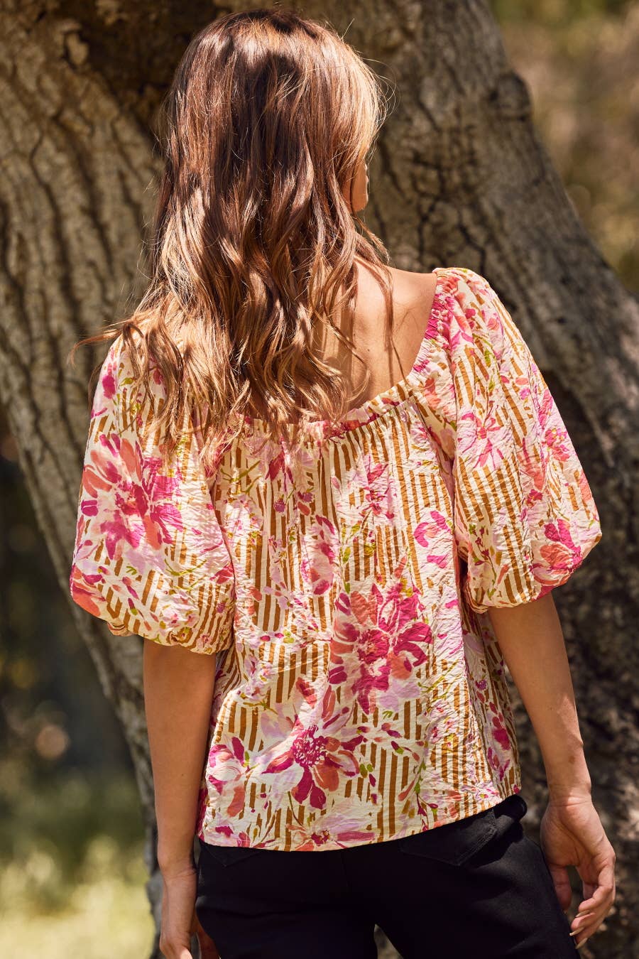 Plus Floral Printed Blouse
