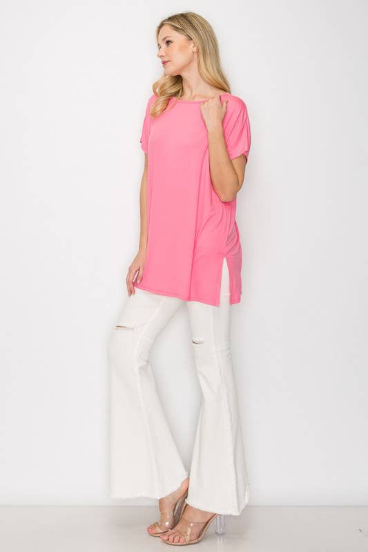 PLUS SIZE SHORT SLEEVE PIKO TOP