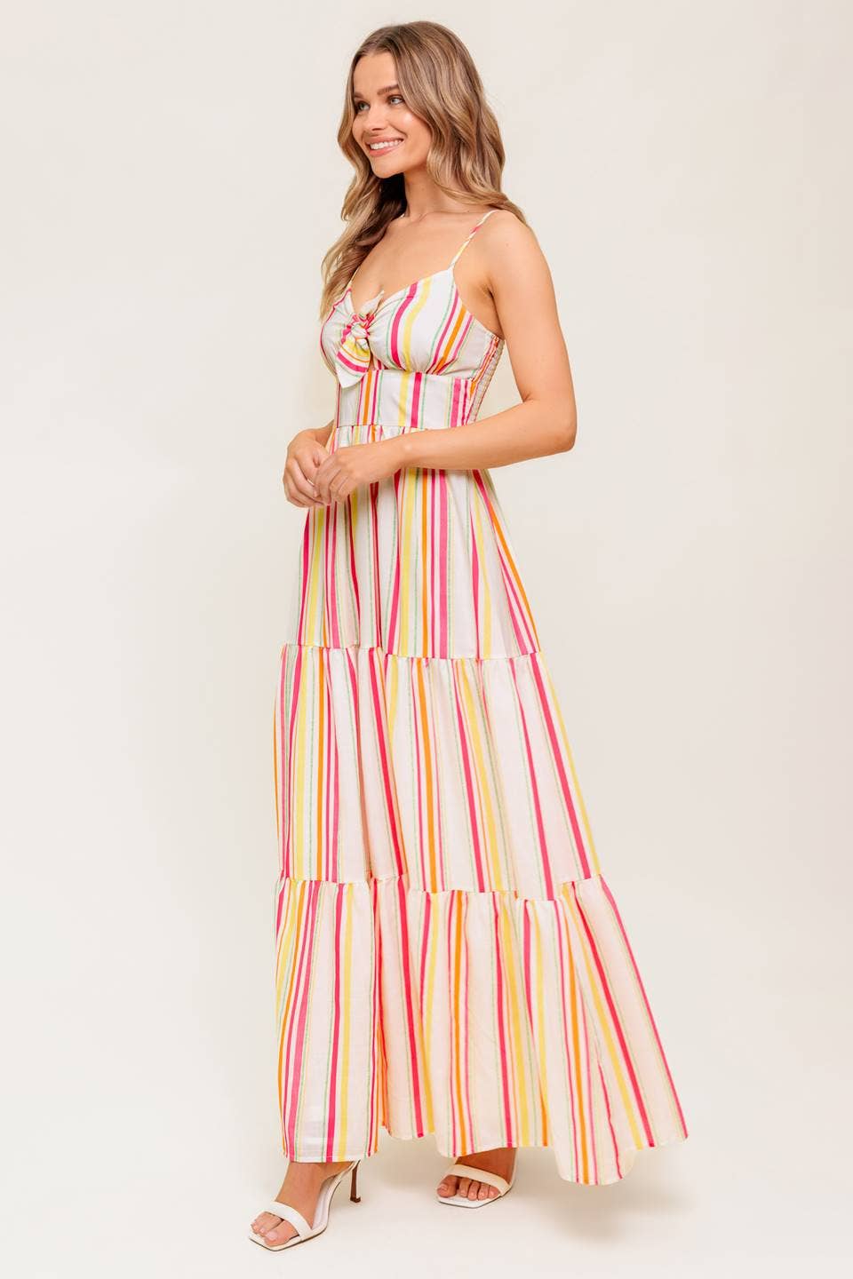 A printed woven maxi dress