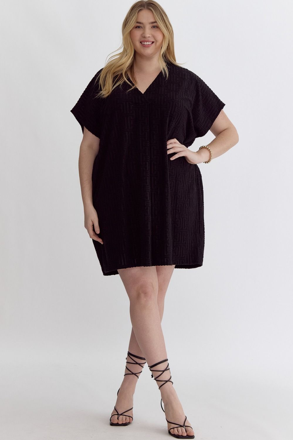 Tide Textured Dress - Curvy