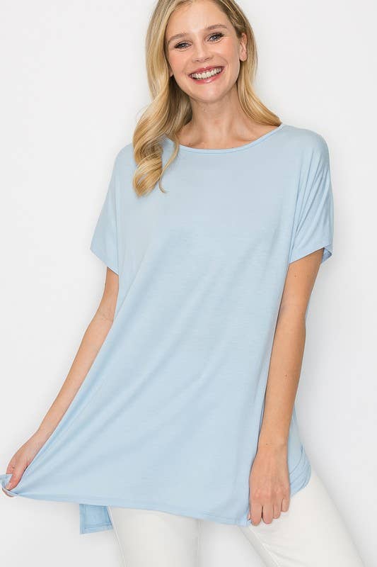 PLUS SIZE SHORT SLEEVE PIKO TOP