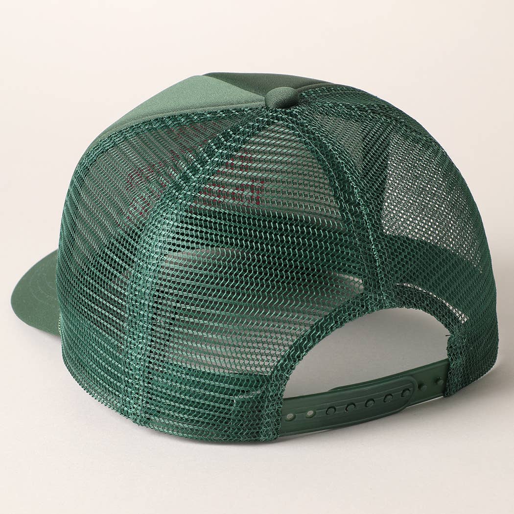 Let the Fun Begin Texts Embroidery Trucker Hat