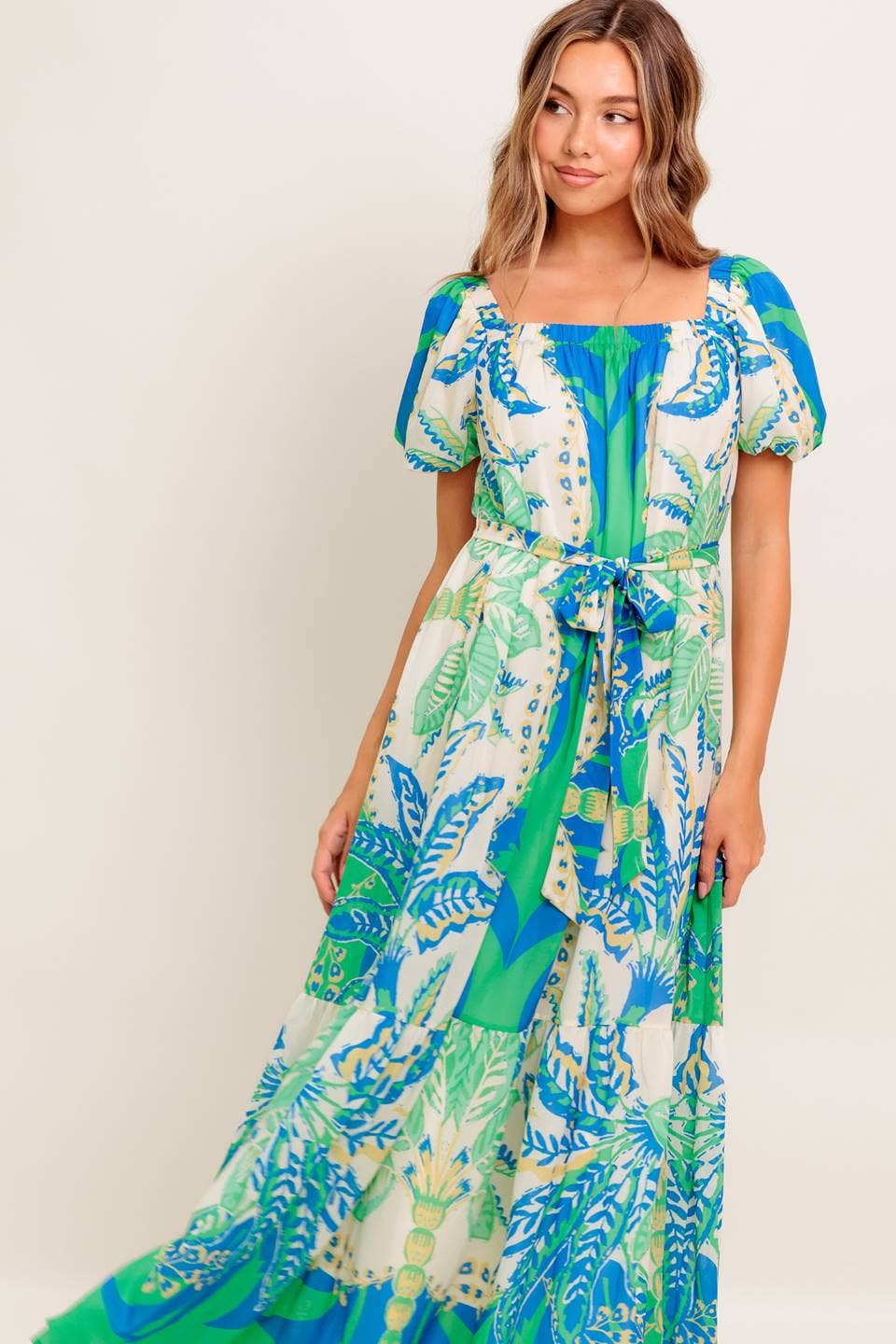 A printed woven maxi dress - ID22479