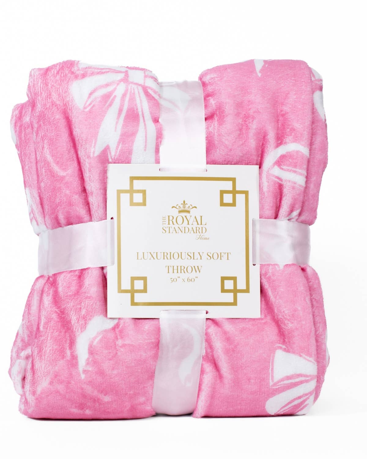 Hannah Bow Throw Pink 50x60