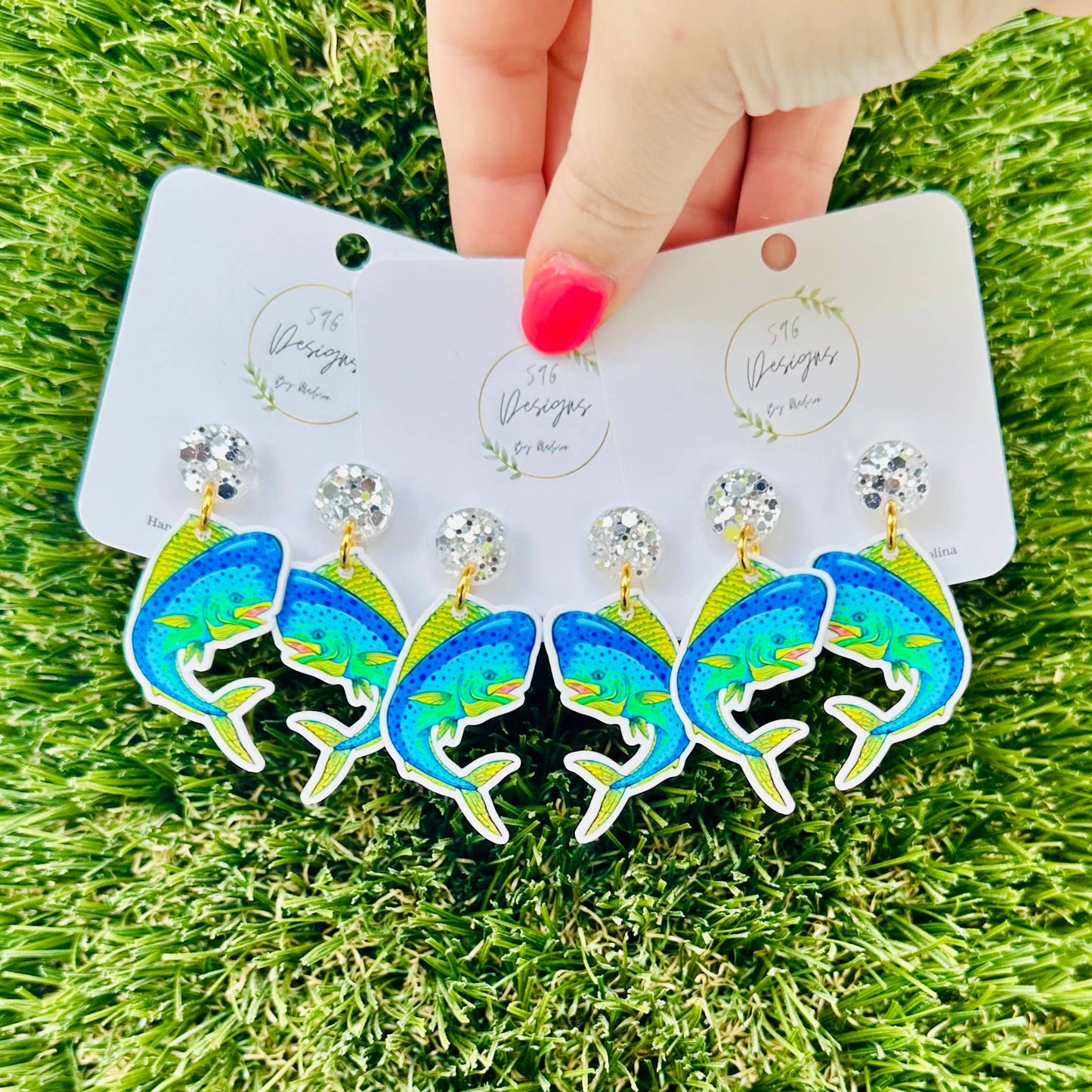 Mahi Mahi Statement Earrings