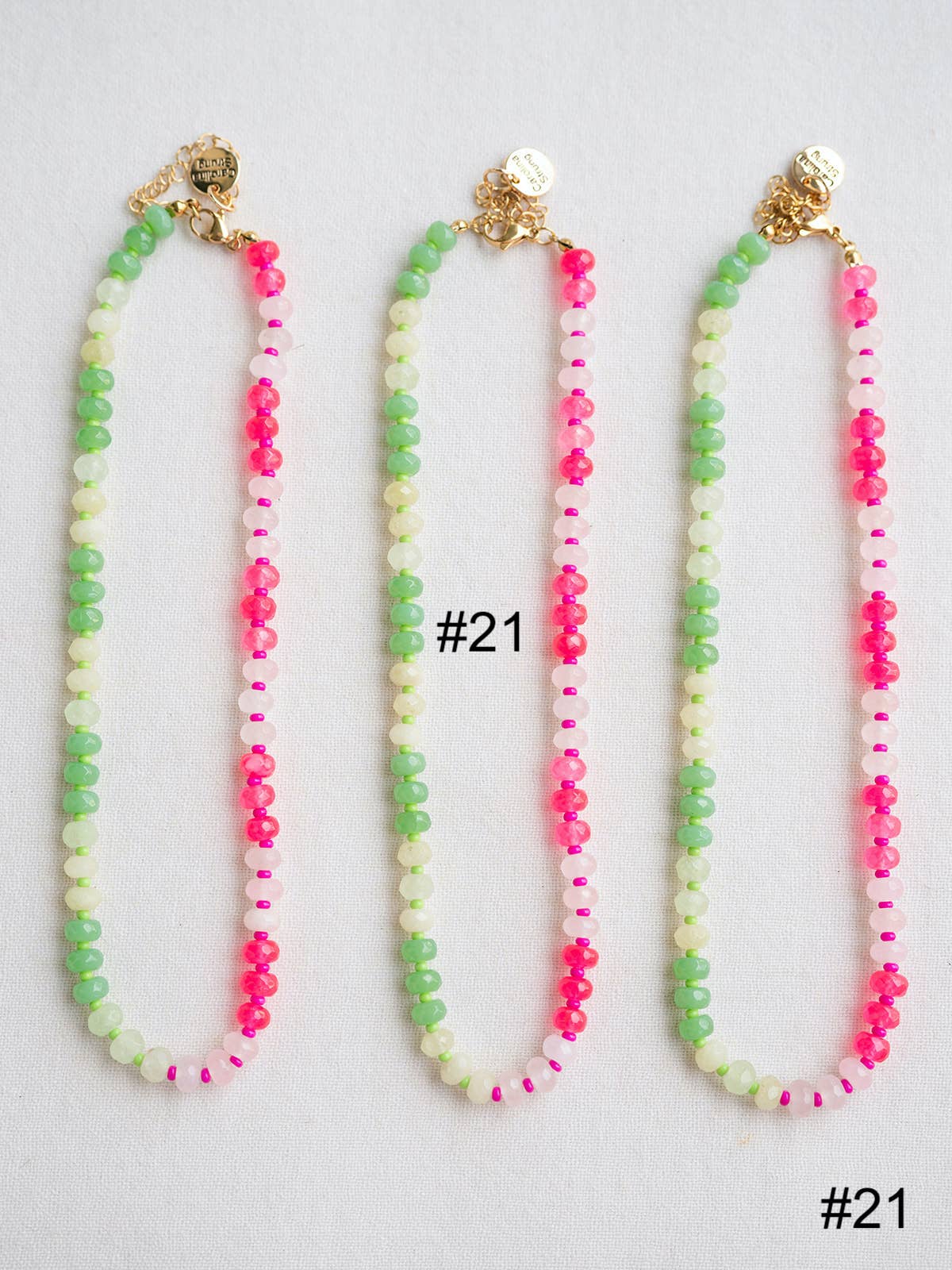 Colorful Beaded Gemstone Candy Necklace Trendy Jewelry