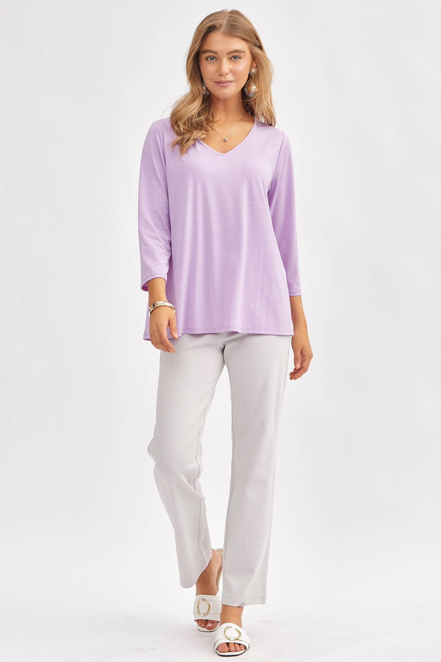 Classic Wrinkle-Free V-Neck Top SD-VNECK