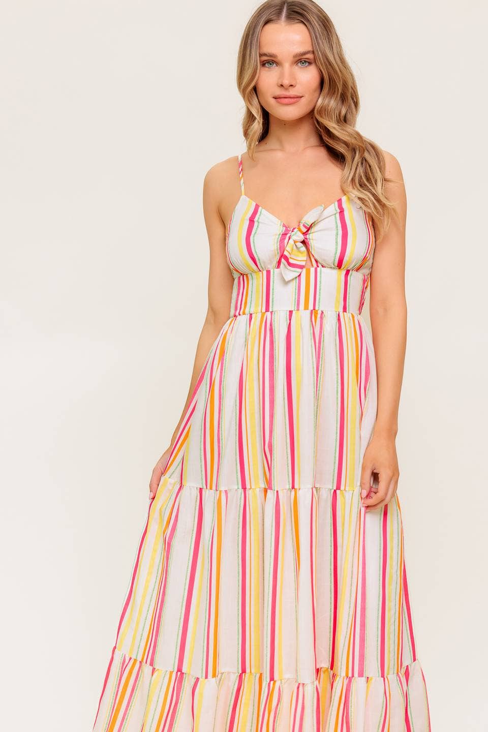 A printed woven maxi dress