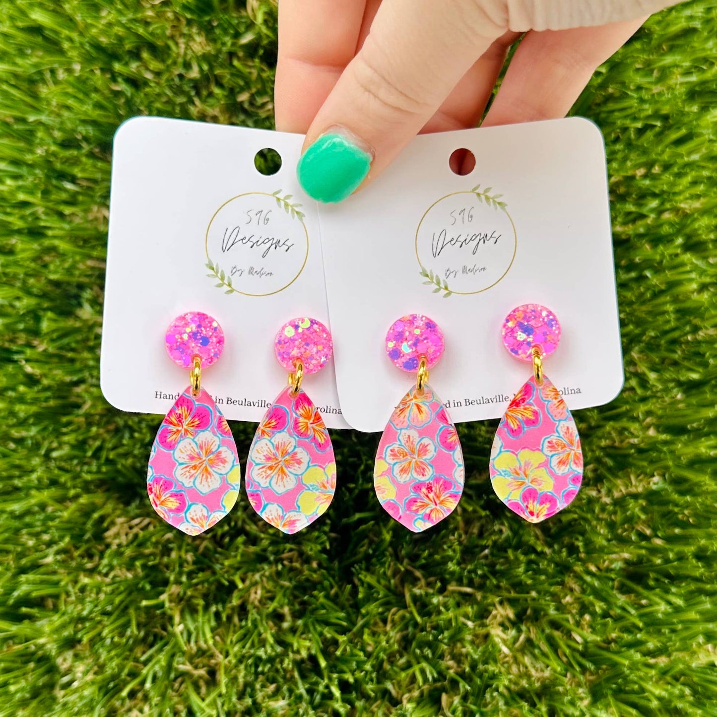 Lilly Pulitzer Inspired Earrings