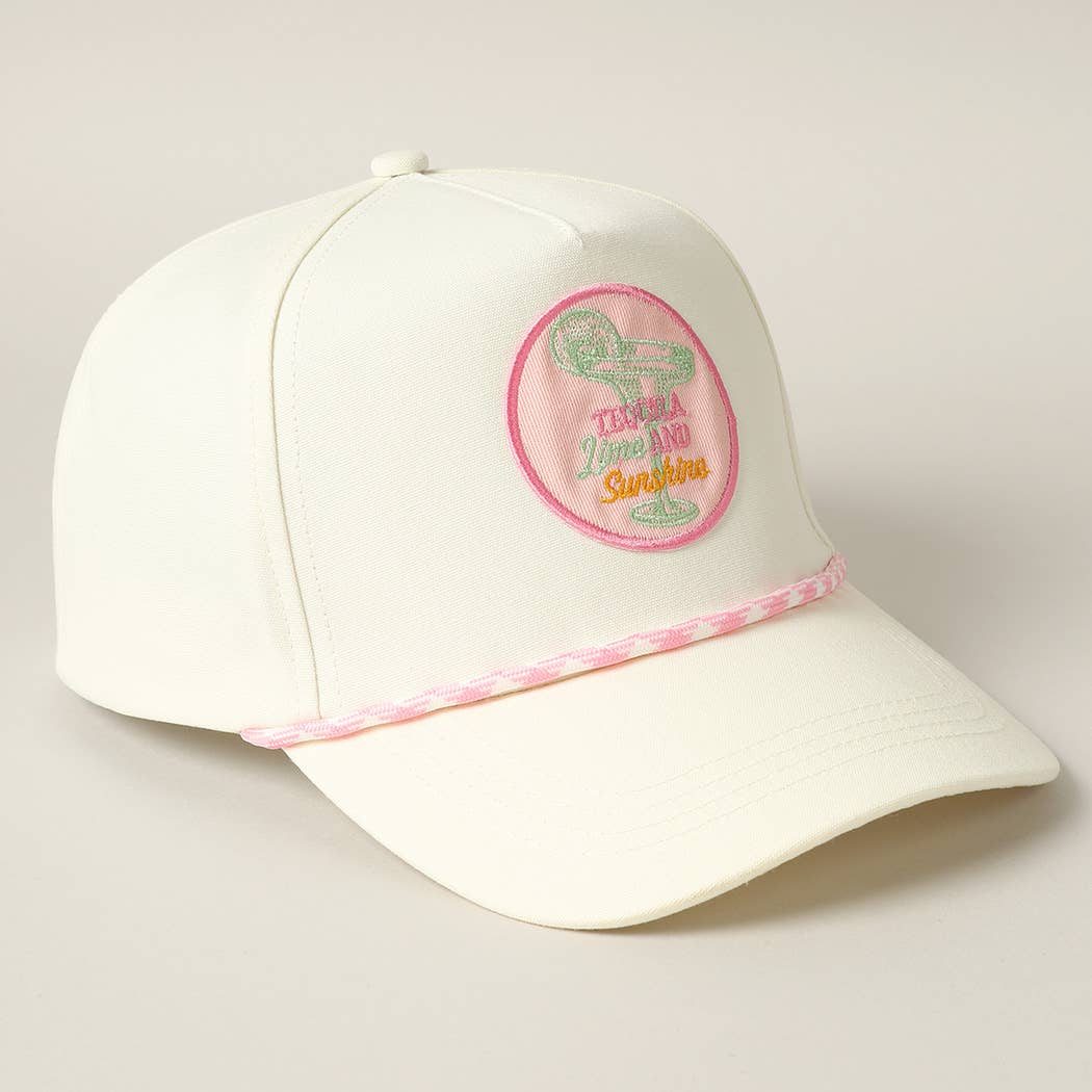 Tequila Lime and Sunshine Embroidery Trucker Hat