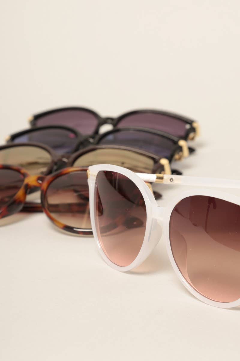 Women's Round Temples Gradient Sunglasses