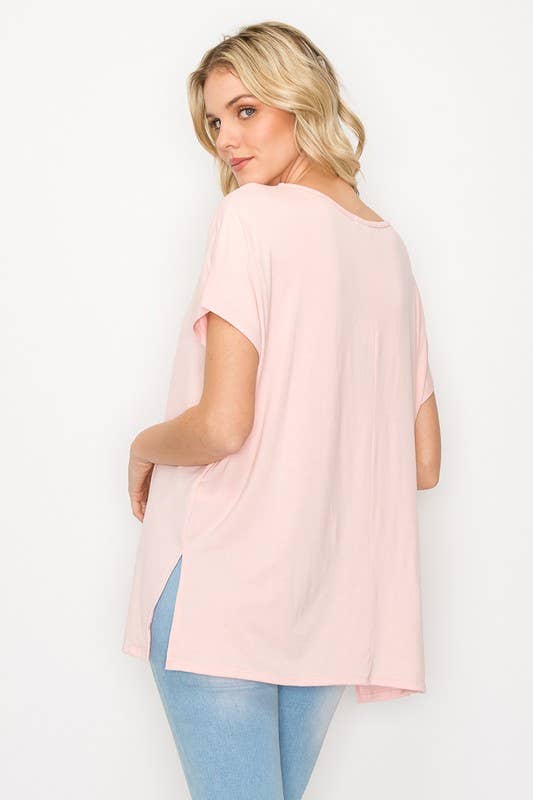PLUS SIZE SHORT SLEEVE PIKO TOP