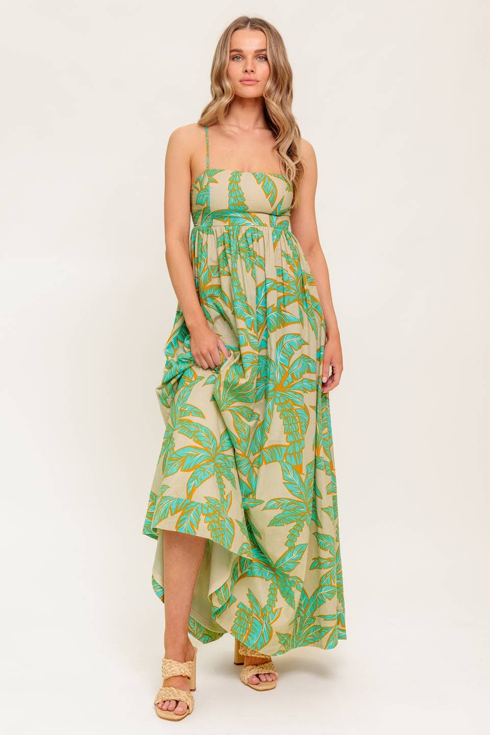 A printed woven maxi dress - ID22468