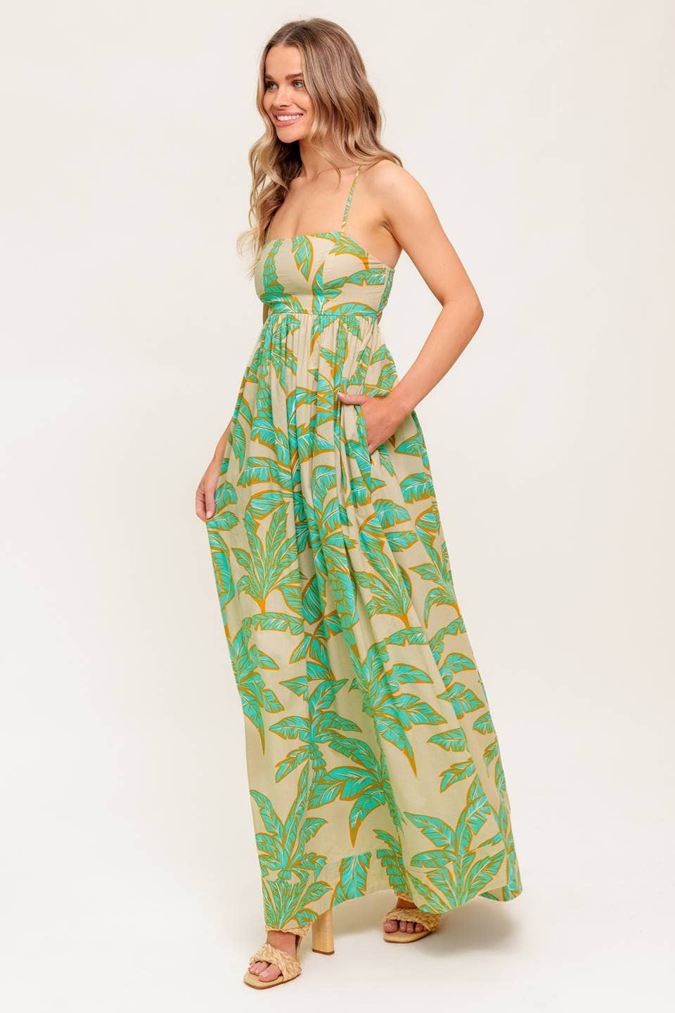 A printed woven maxi dress - ID22468