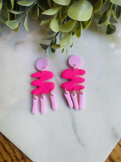 Bohemian Collection Unique Handmade Clay Earrings