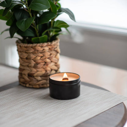 Apple Maple Bourbon Travel Size Soy Candle in Tin
