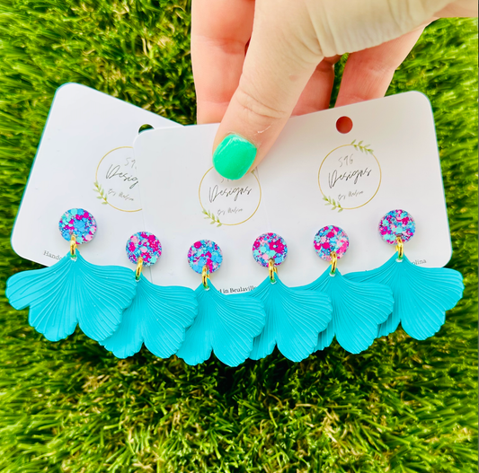 Ginkgo Leaf Statement Earrings