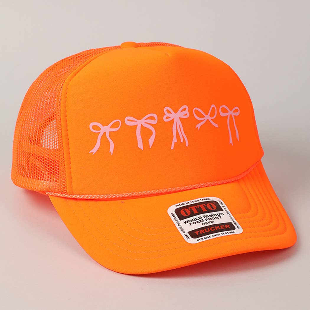 Variety Ribbon Bow Design Foam Trucker Hat