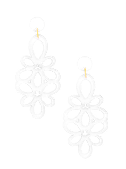 Resin Blooming Flower Drop Earring