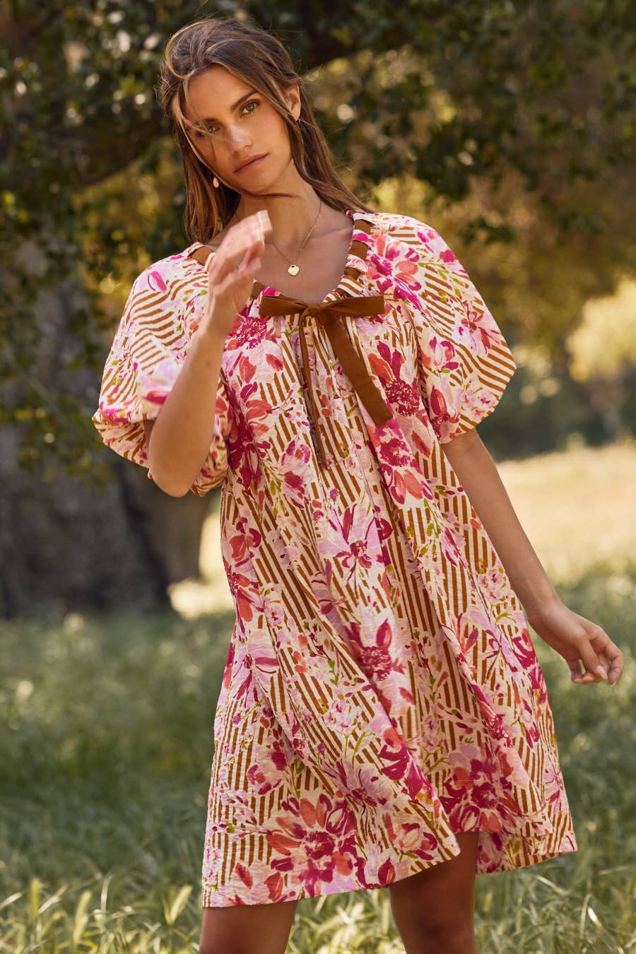 Floral Printed Mini Dress