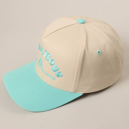 Boats, Boys Text Embroidered Two-Tone Trucker Hat