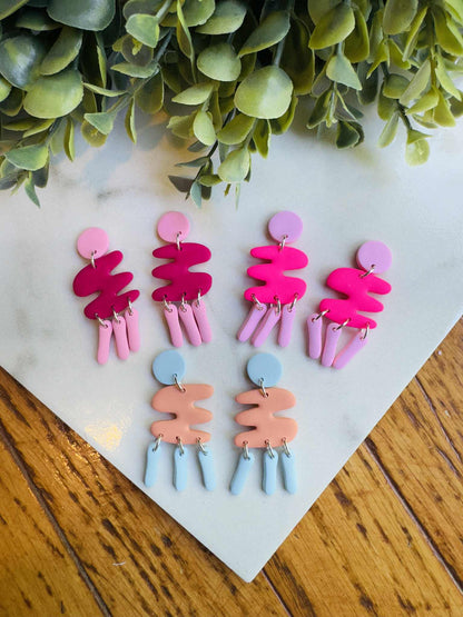 Bohemian Collection Unique Handmade Clay Earrings