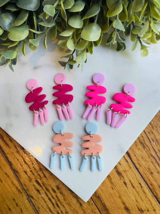 Bohemian Collection Unique Handmade Clay Earrings