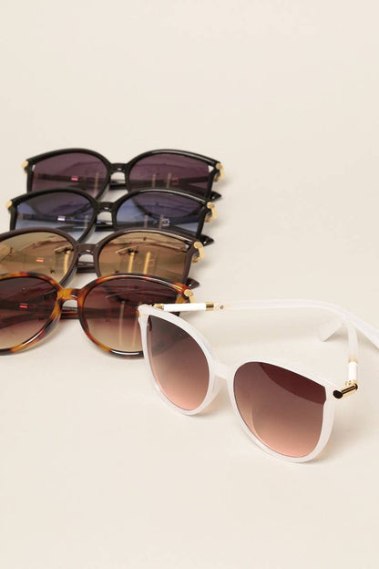 Women's Round Temples Gradient Sunglasses