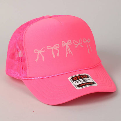 Variety Ribbon Bow Design Foam Trucker Hat