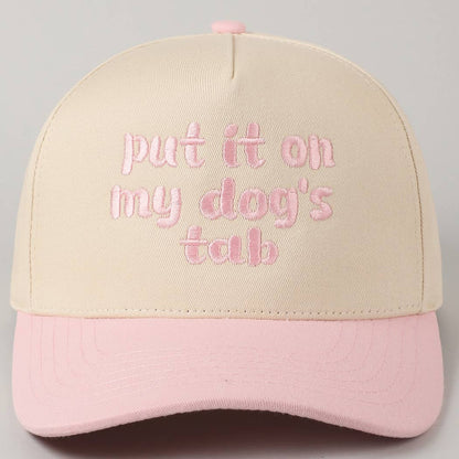 Put it on my dog's tab Two Tone Trucker Hat: MINT / ONE SIZE