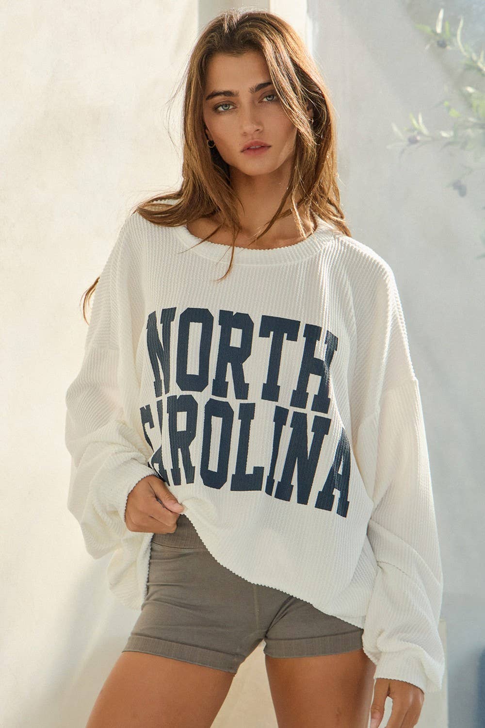 T1770-NC 'NORTH CAROLINA' Oversized Graphic Sweatshirt