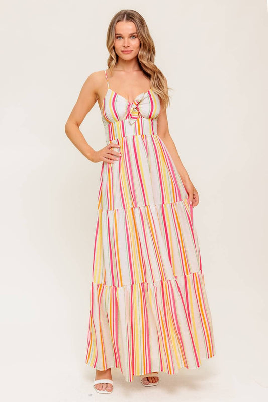 A printed woven maxi dress