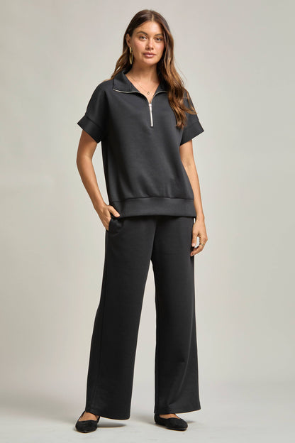 Short Sleeve Quarter Zip + Pants Modal Set TRVSET-CATALINA