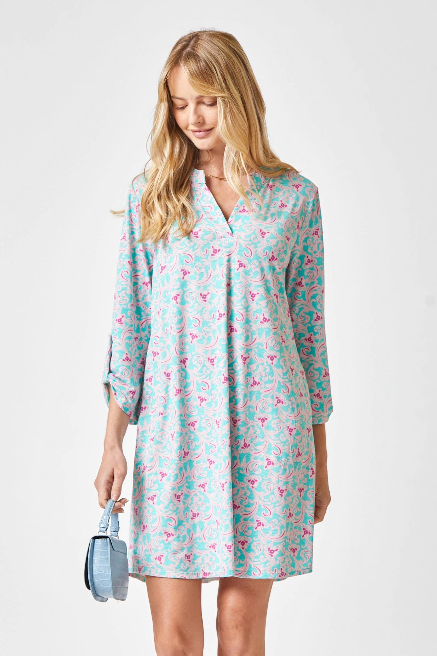 Classic A Line Dress That Features Lizzy Neckline
