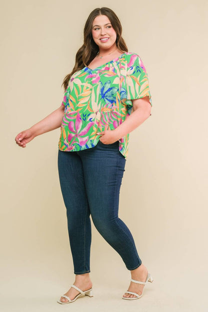 A printed woven top - ITP12487