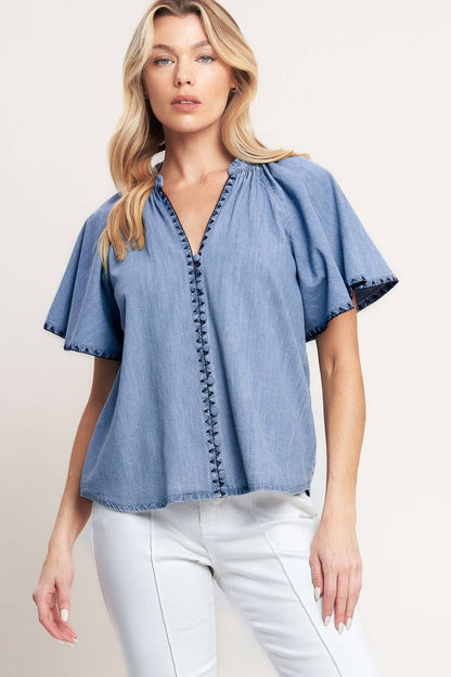 Coastal Breeze Flutter Top