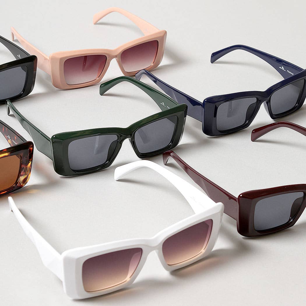 Women's Bold Rectangular Frame Sunglasses
