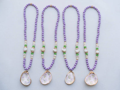 Colorful Trendy Handmade Real Oyster Shell Necklace