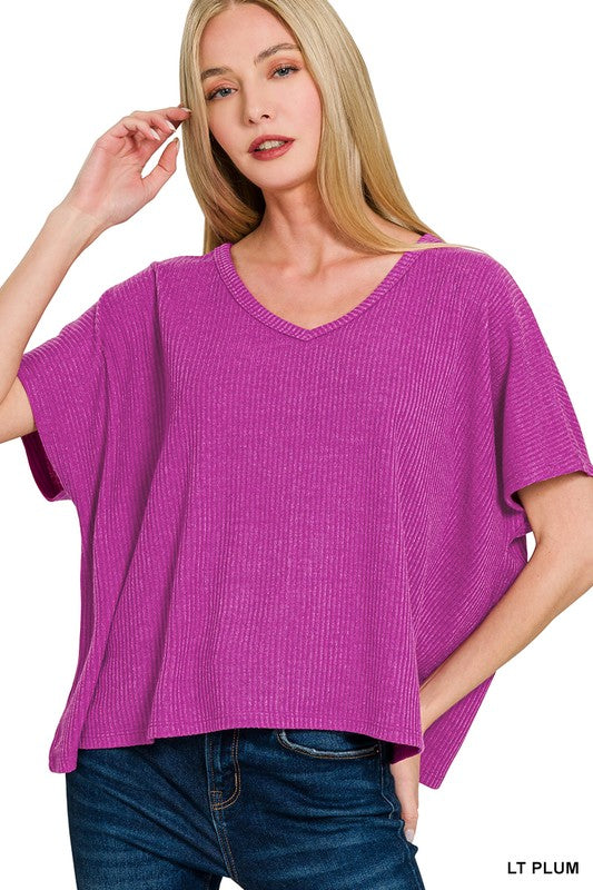 Zenana Lightweight Ribbed Top