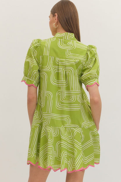 Lime Line Dress