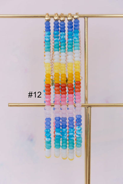 Colorful Beaded Gemstone Candy Necklace Trendy Jewelry