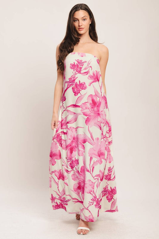 Island in Bloom Ankle Dress