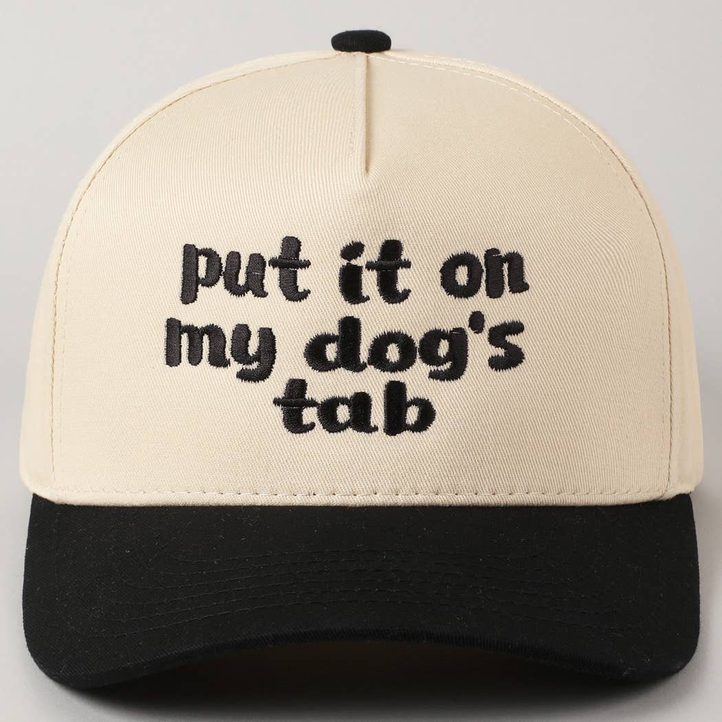 Put it on my dog's tab Two Tone Trucker Hat: MINT / ONE SIZE