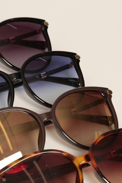 Women's Round Temples Gradient Sunglasses